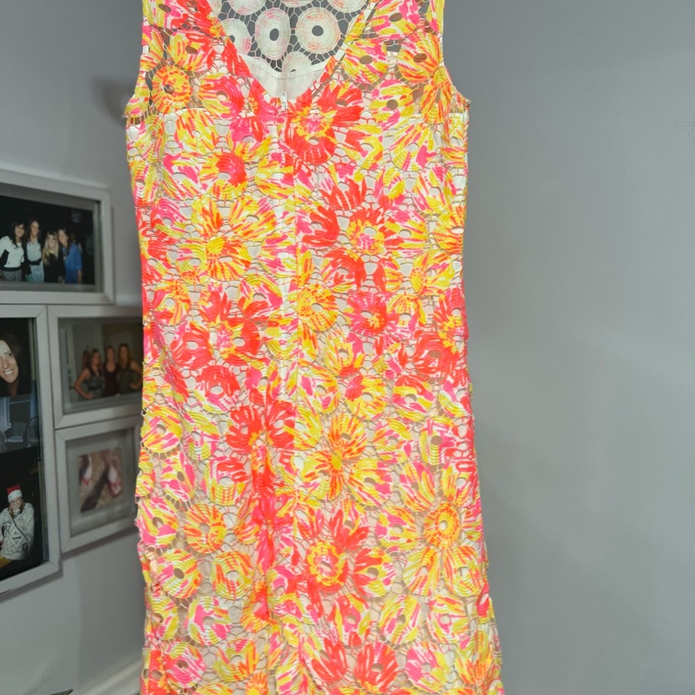 Neon Lace Lilly Pulitzer Dress Size 4
